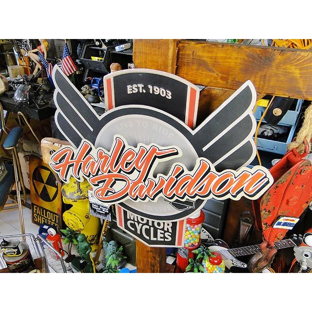 Harley Davidson（ハーレー・ダビッドソン） 3Dメタルパブサイン