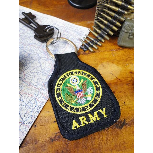 ミリタリーキーホルダー　（U.S.アーミー）　■　アメリカ雑貨 アメリカン雑貨　おしゃれ　男前　ミリタリー　ガレージグッズ　キーリング | 