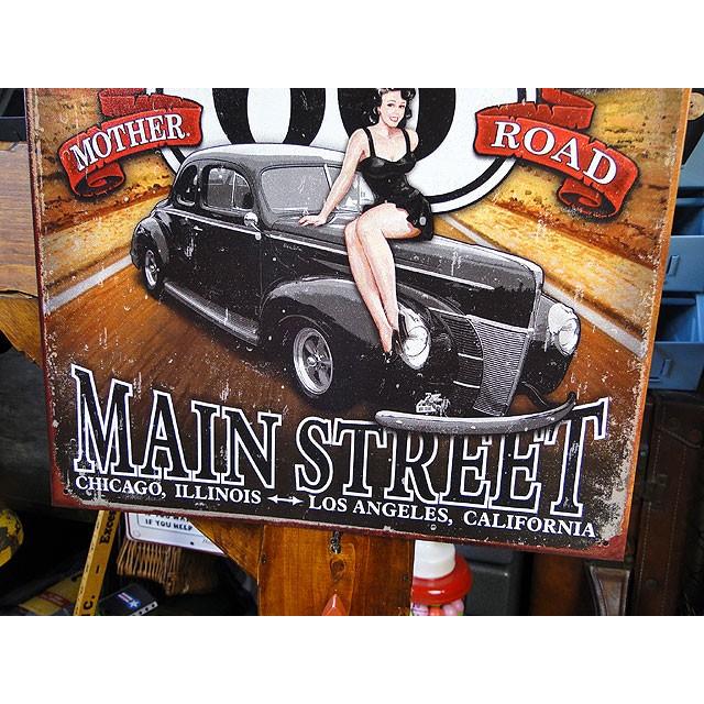 ルート66　ブリキ看板　アメリカンメインストリート 　アメリカン雑貨 アメリカ雑貨 | アメリカン レトロ | 02