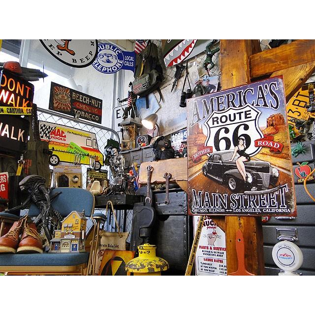 ルート66　ブリキ看板　アメリカンメインストリート 　アメリカン雑貨 アメリカ雑貨 | アメリカン レトロ | 04