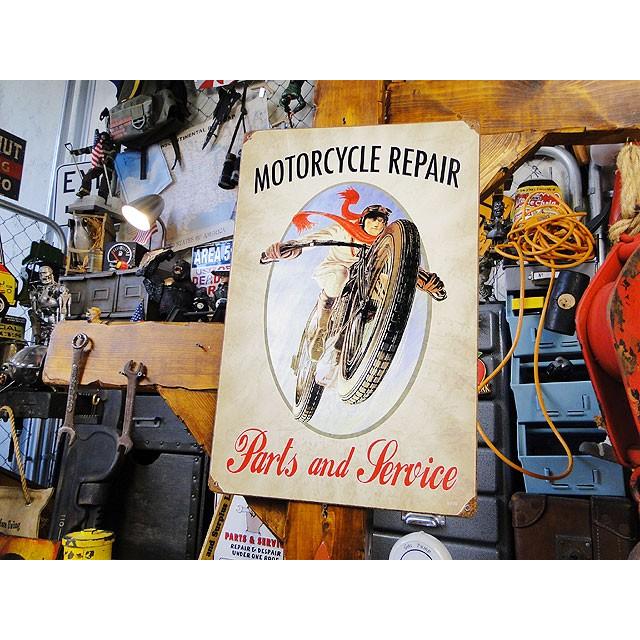 モーターサイクル　リペア　U.S.ヘヴィースチールサイン　アメリカン雑貨 アメリカ雑貨 |  | 03