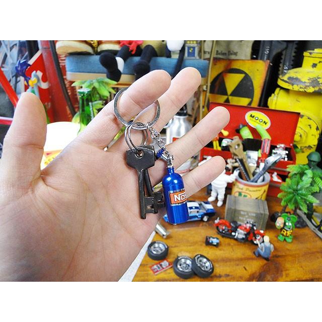 クルマのカスタムパーツ　キーホルダー　（NOSニトロボンベ/ブルー）　アメリカ雑貨　アメリカン雑貨 |  | 04