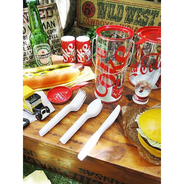 コカ・コーラブランド　クリアストレージ小物入れ　（カトラリーセット付き）　アメリカ雑貨　アメリカン雑貨 | Coca Cola | 04