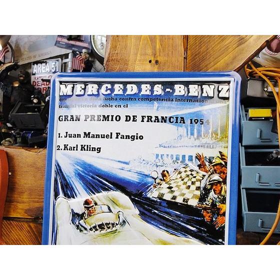 世界の名車＆クラシックカー　3Dメタルサイン　（メルセデスGP　フランシア1954　フランス）　アメリカン雑貨　アメリカ雑貨 |  | 01