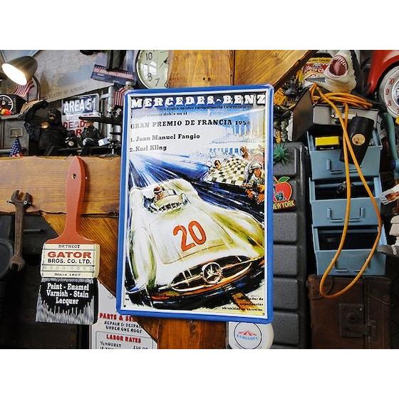 世界の名車＆クラシックカー　3Dメタルサイン　（メルセデスGP　フランシア1954　フランス）　アメリカン雑貨　アメリカ雑貨 |  | 03