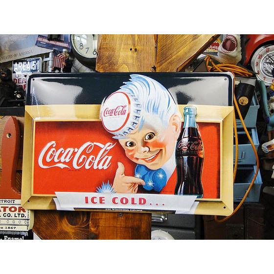 昔のアドバタイジング　3Dメタルサイン　（コカ・コーラスプライトボーイ/横デザイン）　アメリカン雑貨 アメリカ雑貨 | Coca Cola