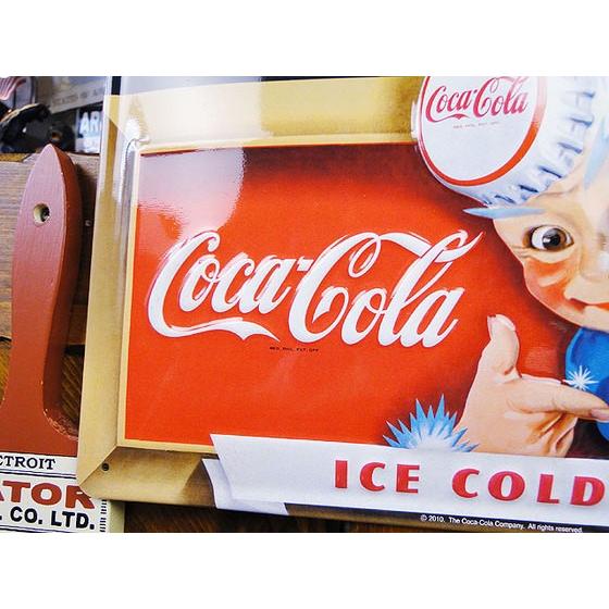 昔のアドバタイジング　3Dメタルサイン　（コカ・コーラスプライトボーイ/横デザイン）　アメリカン雑貨 アメリカ雑貨 | Coca Cola | 01