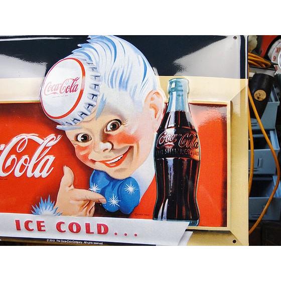 昔のアドバタイジング　3Dメタルサイン　（コカ・コーラスプライトボーイ/横デザイン）　アメリカン雑貨 アメリカ雑貨 | Coca Cola | 02