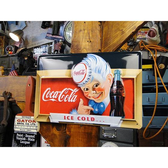 昔のアドバタイジング　3Dメタルサイン　（コカ・コーラスプライトボーイ/横デザイン）　アメリカン雑貨 アメリカ雑貨 | Coca Cola | 03