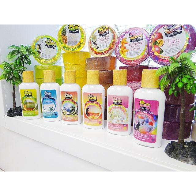 ハワイのセレブ達も愛用するオーガニック・ボディローション　バブルシャック　シルキーボディローション　（6種類デラックスセット） | 