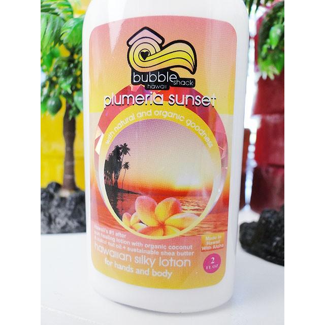 ハワイのセレブ達も愛用するオーガニック・ボディローション　バブルシャック　シルキーボディローション　（プルメリアサンセット） |  | 01