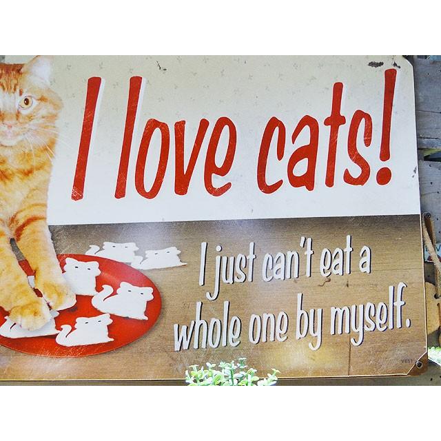 アイ　ラブ　キャット　U.S.ヘヴィースチールサイン アメリカ雑貨 アメリカン雑貨 | アメリカン レトロ | 02