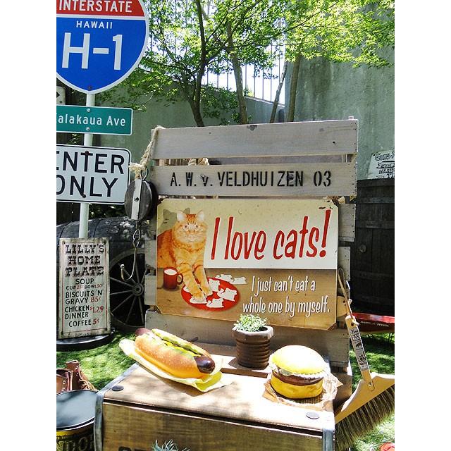 アイ　ラブ　キャット　U.S.ヘヴィースチールサイン アメリカ雑貨 アメリカン雑貨 | アメリカン レトロ | 04
