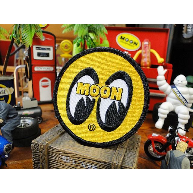 ムーンアイズのアイボール　ワッペン アメリカン雑貨 アメリカ雑貨 アイロン アルファベット 車 エンブレム ロゴ 英文字 ミニ 爆買 | 