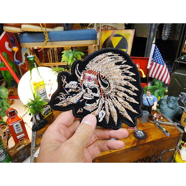 アメリカンバイカーズワッペン　（INDIAN SKULL）　アメリカ雑貨　アメリカン雑貨 |  | 01