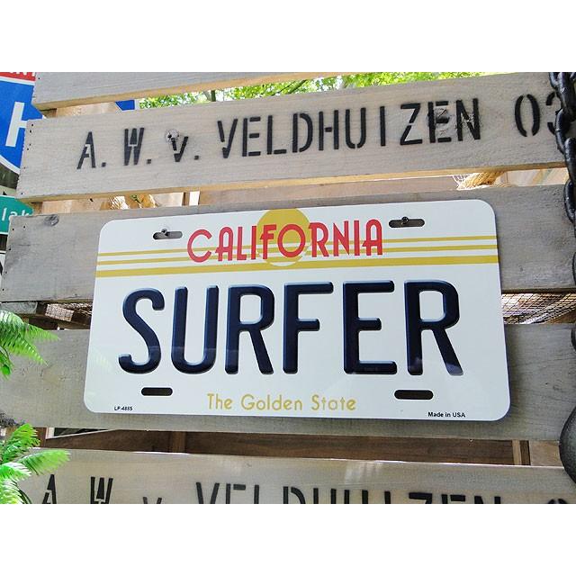 100 安い カリフォルニア州のライセンスプレート サーファー アメリカ雑貨 アメリカン インテリア 壁飾り おしゃれな雑貨屋さん 通販 ガレージ Supplystudies Com