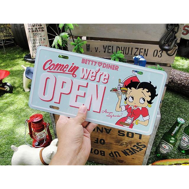 ベティ・ブープ　ライセンスプレート　（ダイナーオープン）　アメリカ雑貨　アメリカンな雑貨屋さん　ミリタリー | アメリカン レトロ | 03