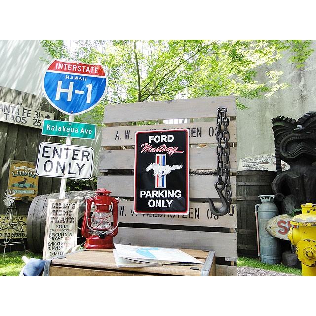 フォード　マスタング専用駐車場　ミニブリキ看板　（ブラック）　アメリカ雑貨　アメリカン雑貨 | アメリカン レトロ | 04