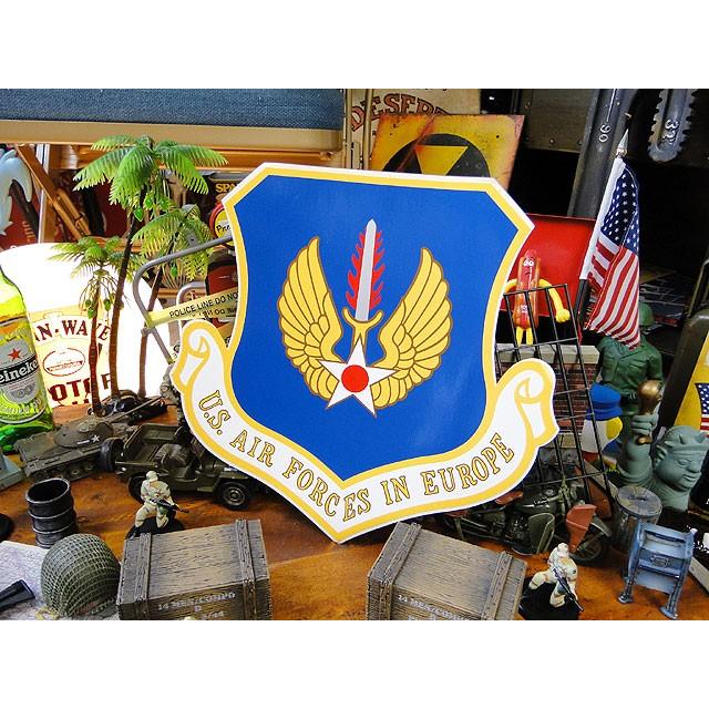 U.S.エアフォース　IN　EUROPE　エンブレムステッカー　（Lサイズ）　アメリカ雑貨　アメリカン雑貨　車　シール　ブランド | 