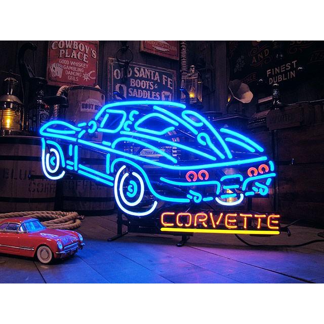 【即納】コルベット　スティングレイ　ネオン管 ■ 【6ヶ月保証付き】 ■　アメリカ雑貨 アメリカン雑貨　ガレージ用品 | 
