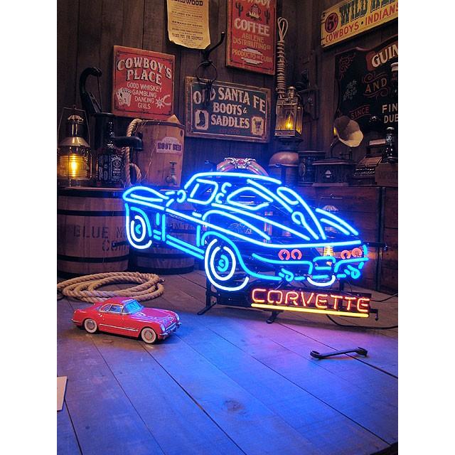 【即納】コルベット　スティングレイ　ネオン管 ■ 【6ヶ月保証付き】 ■　アメリカ雑貨 アメリカン雑貨　ガレージ用品 |  | 04