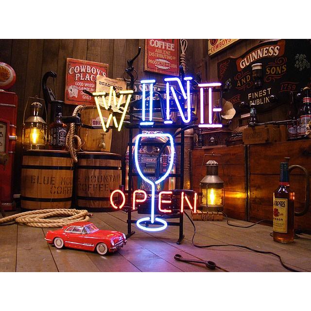 【即納】【在庫あり】 ワイン　オープン　ネオン管 ■ 【6ヶ月保証付き】 ■ アメリカ雑貨 アメリカン雑貨 ネオンサイン |  | 04