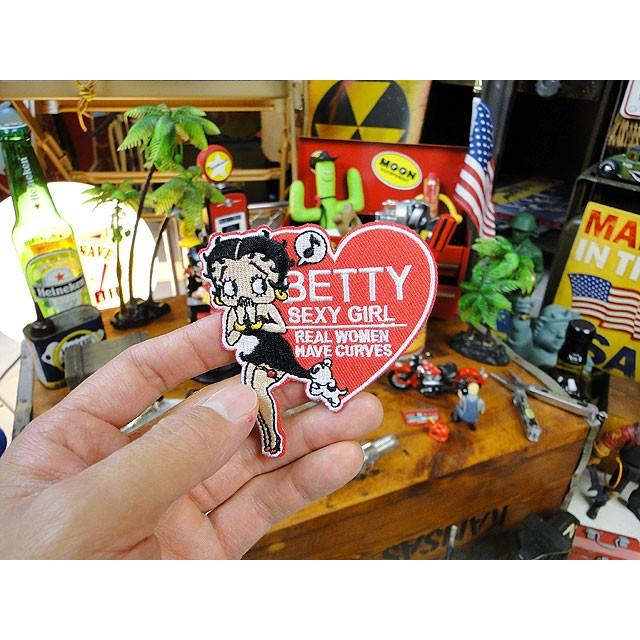 ベティ・ブープ　ワッペン　（セクシーガール）　アメリカ雑貨　アメリカン雑貨　キャラクター　アメキャラ　通販　英文字　ミニ 爆買 |  | 01
