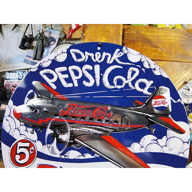 ペプシコーラ　エアプレーン　エンボスティンサイン アメリカ雑貨 アメリカン雑貨 サインプレート ティンサインボード インテリア ブランド | アメリカン レトロ | 01