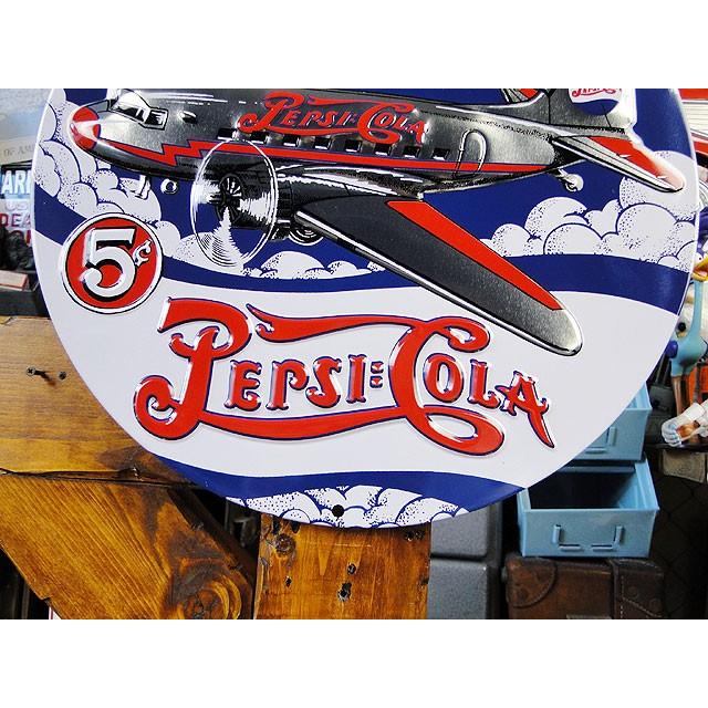 ペプシコーラ　エアプレーン　エンボスティンサイン アメリカ雑貨 アメリカン雑貨 サインプレート ティンサインボード インテリア ブランド | アメリカン レトロ | 02