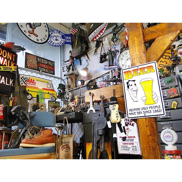 ビールのおかげ　ミニジョーク看板 アメリカ雑貨 アメリカン雑貨 サインプレート ティンサインボード | アメリカン レトロ | 02