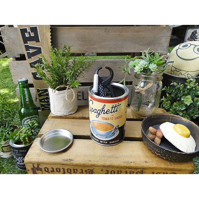 レトロ、アンティーク風 缶詰型の貯金箱7つセット スチール缶