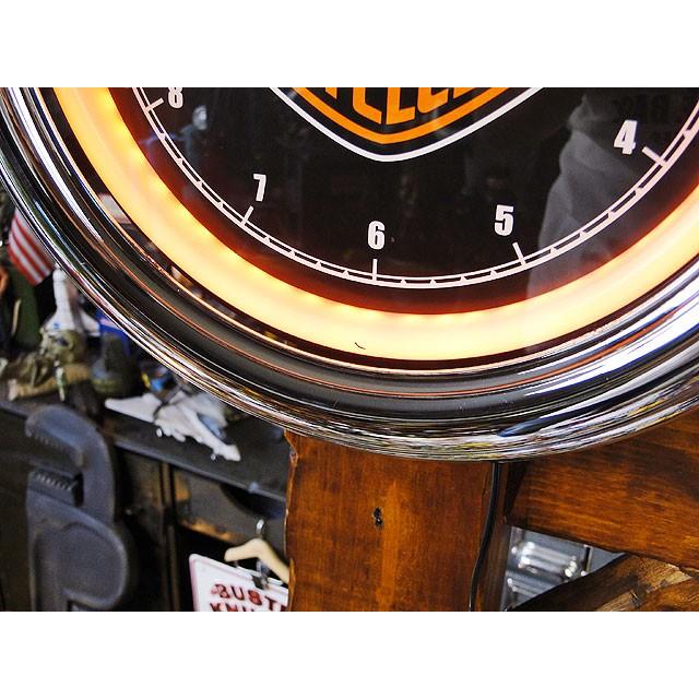 【即納】【在庫あり】　ハーレーダビッドソン　LEDネオンクロック　（バー＆シールド）　■　アメリカン雑貨　アメリカ雑貨 | Harley Davidson | 03