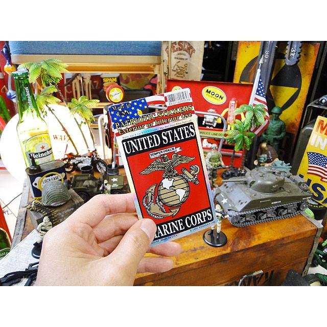 ミリタリープリズムステッカー　スクエア/Sサイズ　（U.S.マリーン）　アメリカ雑貨　アメリカン雑貨　車　シール　ブランド |  | 01