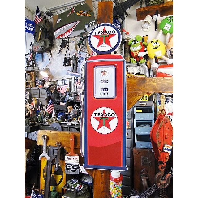 テキサコ　ガスポンプ　エンボス　ティンサイン アメリカ雑貨 アメリカン雑貨 インテリア 壁飾り おしゃれ 人気 壁掛け ブランド | 