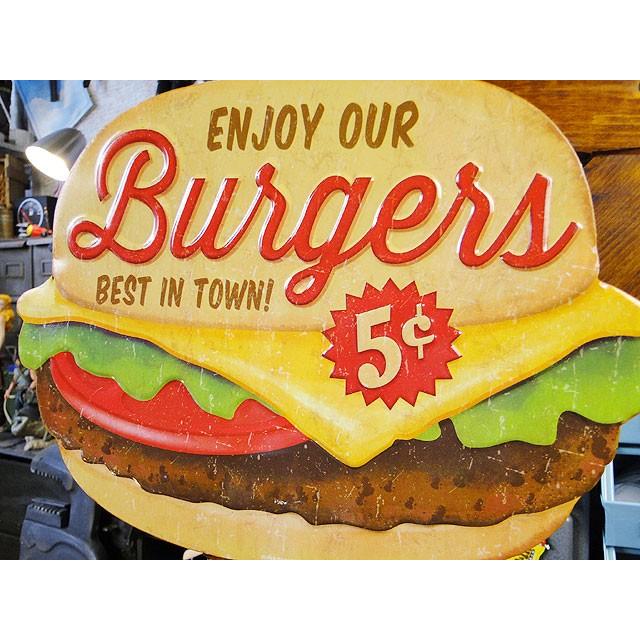 ハンバーガー　エンボス　ティンサイン アメリカ雑貨 アメリカン雑貨 サインプレート ティンサインボード |  | 01