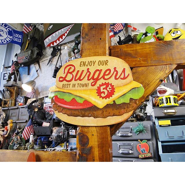 ハンバーガー　エンボス　ティンサイン アメリカ雑貨 アメリカン雑貨 サインプレート ティンサインボード |  | 02