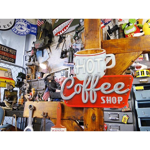 コーヒーショップのエンボス・ティンサイン アメリカ雑貨 アメリカン雑貨 サインプレート ティンサインボード |  | 03