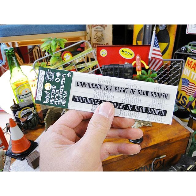 ことわざステンシル転写ステッカー　（信頼とはゆっくり育つ木である）　アメリカ雑貨　アメリカン雑貨 | アメリカン レトロ | 02