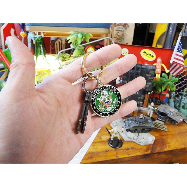 ミリタリーメタルキーホルダー （U.S.アーミー） □ アメリカ雑貨  