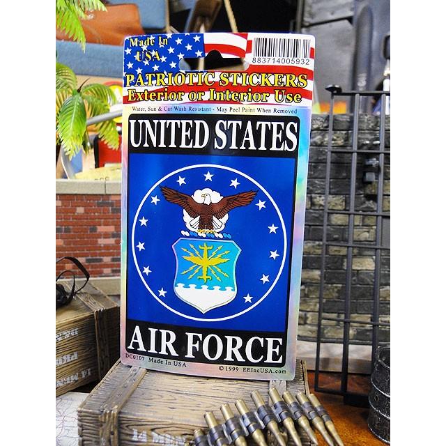 ミリタリープリズムステッカー　スクエア　Sサイズ　（U.S.エアフォース）　アメリカ雑貨　アメリカン雑貨 | 