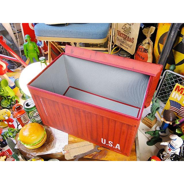 港のコンテナ ストレージボックス （レッド） アメリカン雑貨 アメリカ