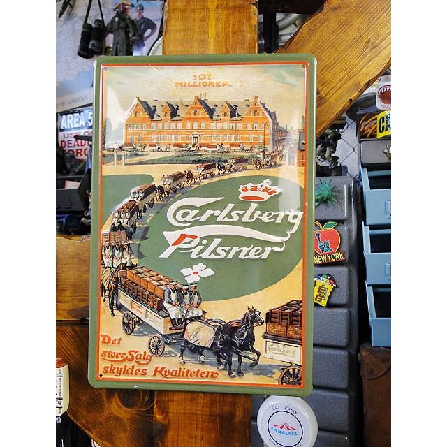 Carlsberg ビールトレイ　アンティーク　樽型壁掛け　看板　インテリア Carlsberg ビールトレイアンティーク樽型壁掛け看板インテリア