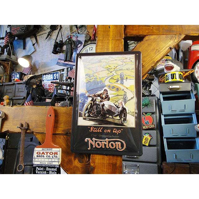 世界のオートバイ　3Dメタルサイン　（ノートン/サイドカー）　アメリカン雑貨　アメリカ雑貨 |  | 03