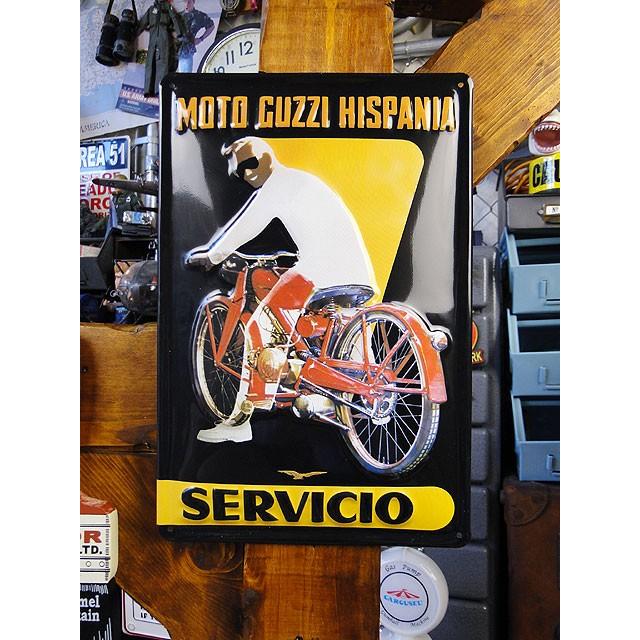 世界のオートバイ　3Dメタルサイン　（モトグッチ）　アメリカン雑貨　アメリカ雑貨 | 