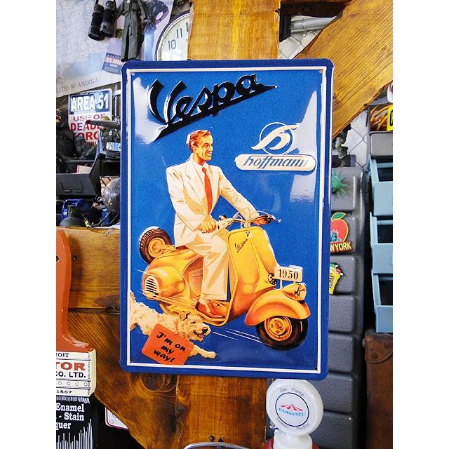 世界のオートバイ　3Dメタルサイン　（ベスパ/ホフマン）　アメリカン雑貨　アメリカ雑貨 | 