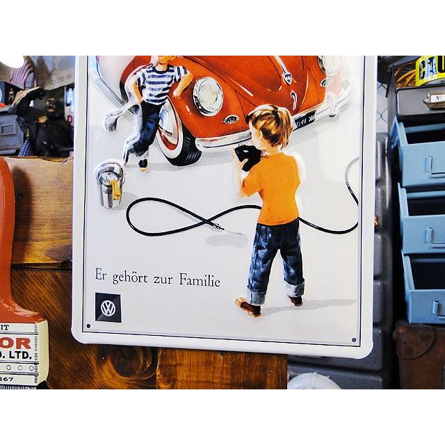 世界の名車＆クラシックカー　3Dメタルサイン　（ビートル/ファミリー）　アメリカン雑貨　アメリカ雑貨 |  | 02