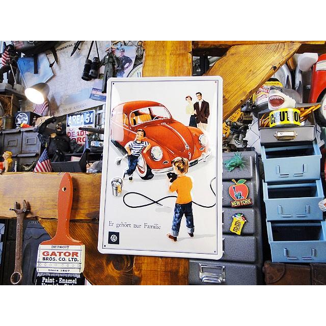 世界の名車＆クラシックカー　3Dメタルサイン　（ビートル/ファミリー）　アメリカン雑貨　アメリカ雑貨 |  | 03