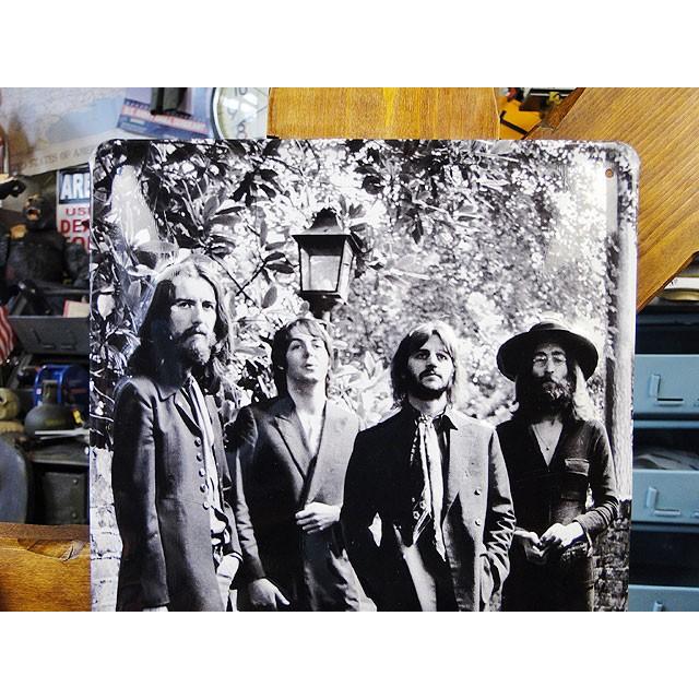 ビートルズ　3Dメタルサイン　（ビートルズ/モノクロ）　アメリカン雑貨　アメリカ雑貨 | アメリカン レトロ | 01