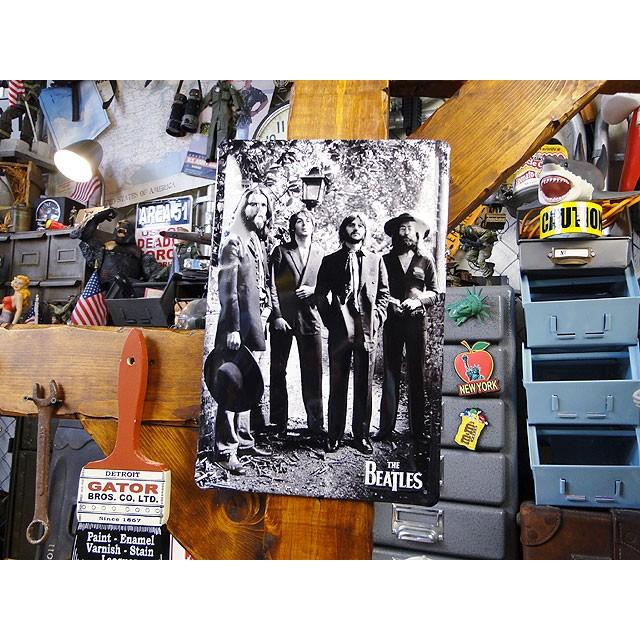 ビートルズ　3Dメタルサイン　（ビートルズ/モノクロ）　アメリカン雑貨　アメリカ雑貨 | アメリカン レトロ | 03