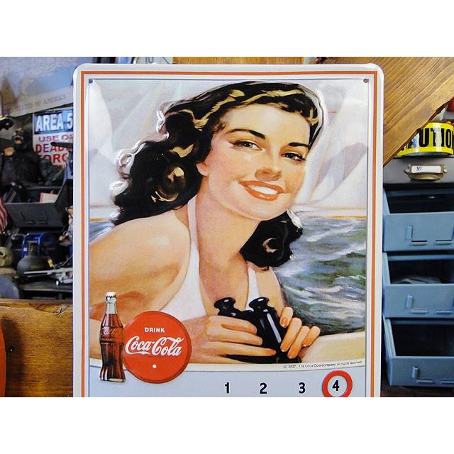 コカ・コーラ　3Dメタルサイン　（コカ・コーラ/万年カレンダー）　アメリカン雑貨　アメリカ雑貨 | アメリカン レトロ | 01